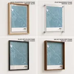 Strip below poster sky blue map of Noida