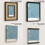 Strip below poster sky blue map of Noida