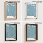 Strip below poster sky blue map of Osasco