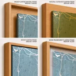 Strip below poster sky blue map of Osasco
