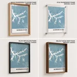 Strip below poster sky blue map of Sao Bernardo Do Campo