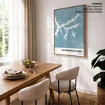 Strip below poster sky blue map of Sao Bernardo Do Campo