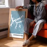 Strip below poster sky blue map of Sao Bernardo Do Campo