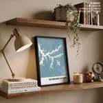 Strip below poster sky blue map of Sao Bernardo Do Campo
