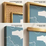 Strip below poster sky blue map of Srinagar