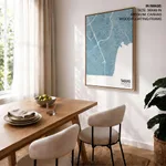 Strip below poster sky blue map of Taguig