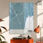 Strip below poster sky blue map of Taguig