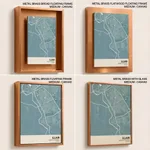 Strip below poster sky blue map of Ujjain