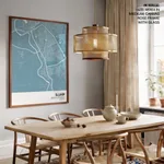 Strip below poster sky blue map of Ujjain