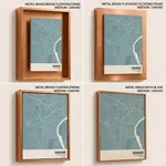 Strip below poster sky blue map of Varanasi