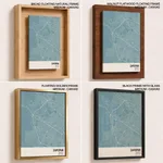 Strip below poster sky blue map of Zapopan