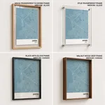 Strip below poster sky blue map of Zapopan