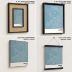 Strip below poster sky blue map of Zapopan