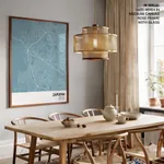 Strip below poster sky blue map of Zapopan
