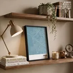 Strip below poster sky blue map of Zapopan