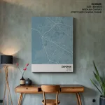 Strip below poster sky blue map of Zapopan