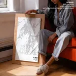 Strip below poster white map of Ajmer