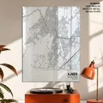 Strip below poster white map of Ajmer