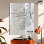 Strip below poster white map of Belgaum