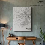 Strip below poster white map of Belgaum