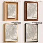 Strip below poster white map of Belo Horizonte