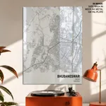 Strip below poster white map of Bhubaneswar