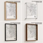 Strip below poster white map of Bogor