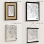 Strip below poster white map of Bogor