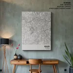 Strip below poster white map of Bogor