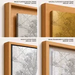 Strip below poster white map of Bogota