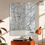 Strip below poster white map of Cairo