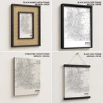 Strip below poster white map of Dhaka