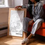 Strip below poster white map of Duque De Caxias