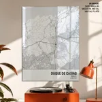 Strip below poster white map of Duque De Caxias