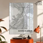 Strip below poster white map of Ecatepec De Morelos