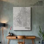 Strip below poster white map of Faridabad