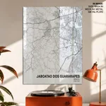 Strip below poster white map of Jaboatao Dos Guararapes