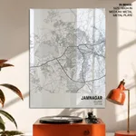 Strip below poster white map of Jamnagar