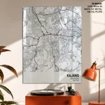 Strip below poster white map of Kajang