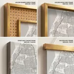 Strip below poster white map of Khartoum