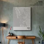 Strip below poster white map of Kochi