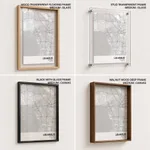 Strip below poster white map of Los Angeles