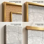 Strip below poster white map of Los Angeles