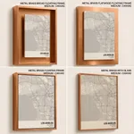 Strip below poster white map of Los Angeles