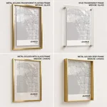 Strip below poster white map of Los Angeles