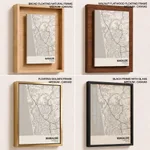 Strip below poster white map of Mangalore