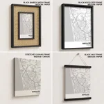 Strip below poster white map of Mangalore