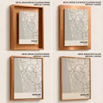Strip below poster white map of Mangalore