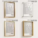 Strip below poster white map of Mangalore