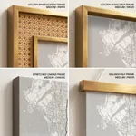 Strip below poster white map of Mumbai